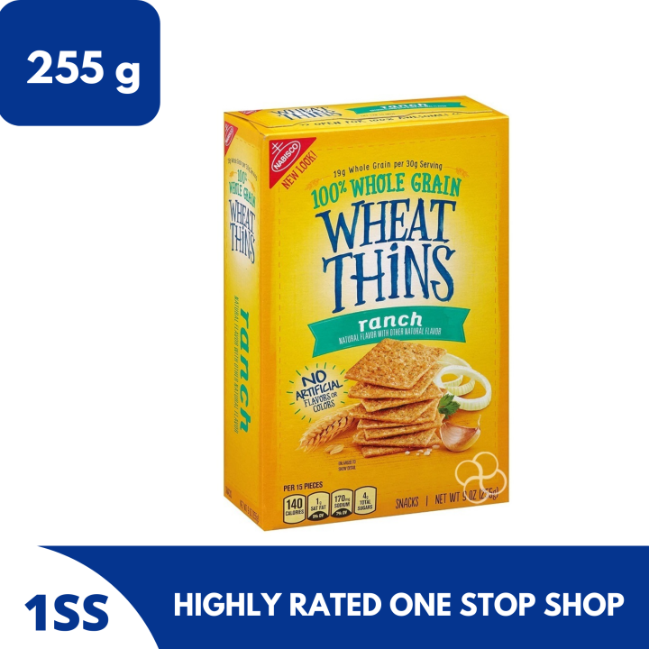 Nabisco Ranch Wheat Thins Whole Grain Crackers, 255g 