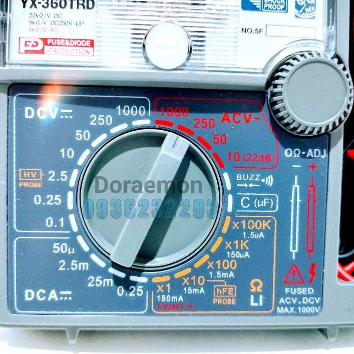 sunwa-yx-360trd-มัลติมิเตอร์เข็ม-มิเตอร์วัดไฟ-มัลติมิเตอร์แบบอนาล๊อค