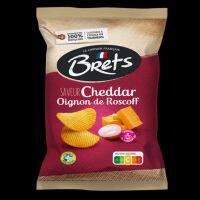 สินค้าเข้าใหม่ ? เบรทส์ มันฝรั่งทอดกรอบสัญชาติฝรั่งเศส Brets Potato Chips 125g.?ชีสเชดดาร์หัวหอม