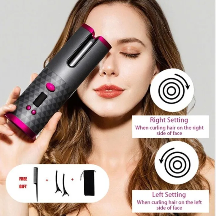 【Ready Stock】Portable Wireless Automatic Hair Curler Usb Rechargeable