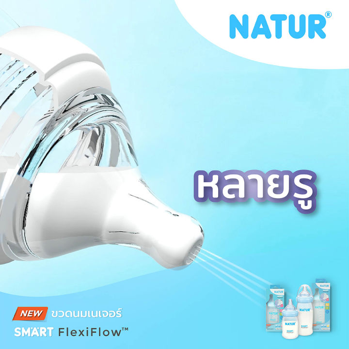 natur-ขวดนมคอกว้าง-เนเจอร์-รุ่น-smart-flexiflow-ขวดนมpp-5-9-ออนซ์-ขวดนมเนเจอร์-มาพร้อม-จุกนมคอกว้าง