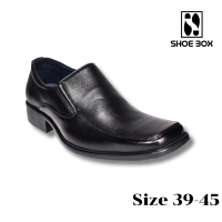 Cabaye รองเท้าหนังผู้ชาย รองเท้าคัทชู CA128 - Black Size39-48 มีไซส์ใหญ่พิเศษ