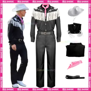 New Movie Barbie Costume For Women Girls Ken Ryan Gosling Cosplay Clothes  Top Pants Uniform Halloween Carnival Party Costumes