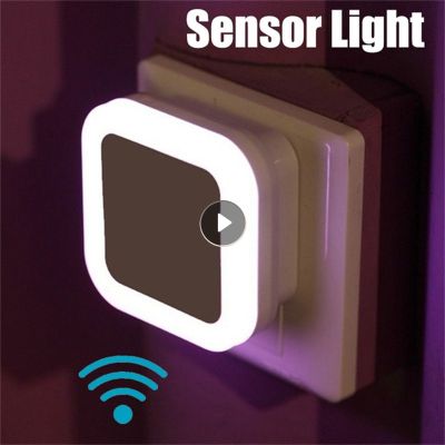 LED Night Light Smart Motion Sensor Lamp EU UK US Plug Mini Wall Lights For Bedroom Hallway Corridors Stairs Bedside Lamp