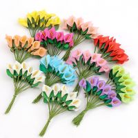 【CC】 12/36/72/144Pcs Calla Artificial Flowers Foam Fake Wedding Decoration Garland Accessories