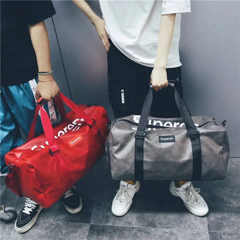 Supreme 18ss Duffle Bag travel bag men's and women's yoga fitness