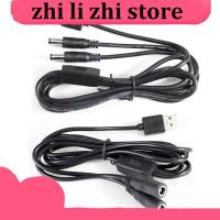 zhilizhi Store 22awg 3A USB 2.0 male to 2 way DC male Female Male Splitter Cable plug 5.5x2.5mm Power supply Cord adapter Connector for Strip