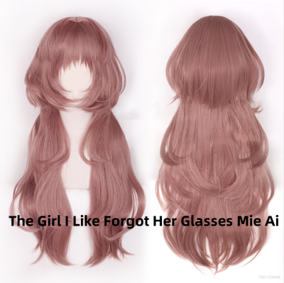 The Girl I Like Forgot Her Glasses Mie Ai Wig Anime Cosplay Hair WITH Glasses Woman Hairpiece Heat Resistant Halloween