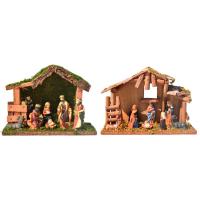 Christmas Nativity Decorations Christmas Nativity Scene Resin Stable Christmas Nativity Scene for Home Office Indoors Outdoors Jesus Sculpture Decoration competent