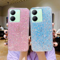 เคสโทรศัพท์ Vivo Y27 5G Y36 4G 5G แฟชั่นใหม่สีลูกกวาดแวววาวดีไซน์เพชรเคสซิลิโคนเนื้อนิ่มโปร่งใสกันกระแทก Vivo Y36 4G Y27 5G เคสโทรศัพท์สวยๆ