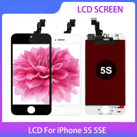 หน้าจอ LCD สีขาวดำสำหรับ iPhone 5 5S,ชุดประกอบดิจิไทเซอร์หน้าจอสัมผัส + เครื่องมือ + อุปกรณ์ป้องกัน + กระจกนิรภัย