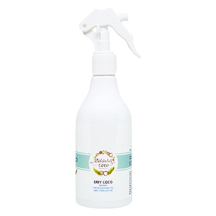 mildabell-coco-baby-สเปรย์โลชั่นมะพร้าวสำหรับเด็ก-organic-virgin-coconut-oil-baby-spray-lotion-200ml