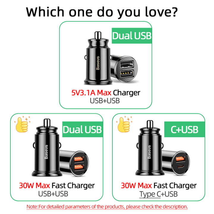 baseus-รถ-usb-อย่างรวดเร็ว-qc3-0-qc4-0-4-0อย่างรวดเร็วสำหรับโทรศัพท์มือถือ-qc-scp-5a-pd-type-c-30w