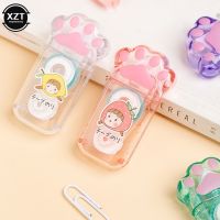 ▥☈ Creative 6MMx8M Transparent Cute Cat Paw Dot Double Sided Tape Roller Adhesive Glue Dispenser School Office Stationery Accessory