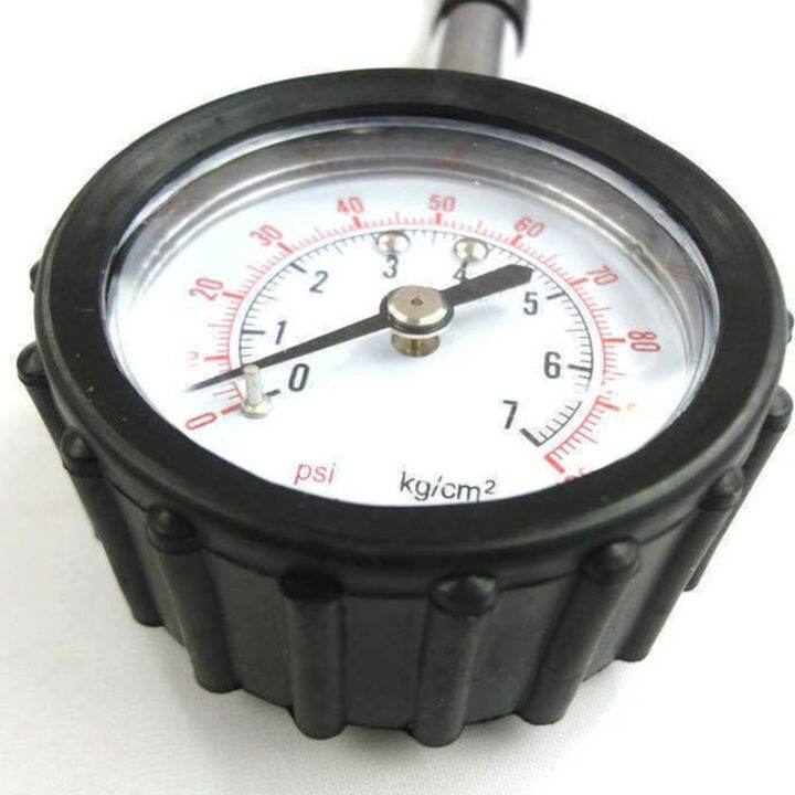 Tire Pressure Gauge 100psi Dial Mechanical Tire Gauge with Flexible