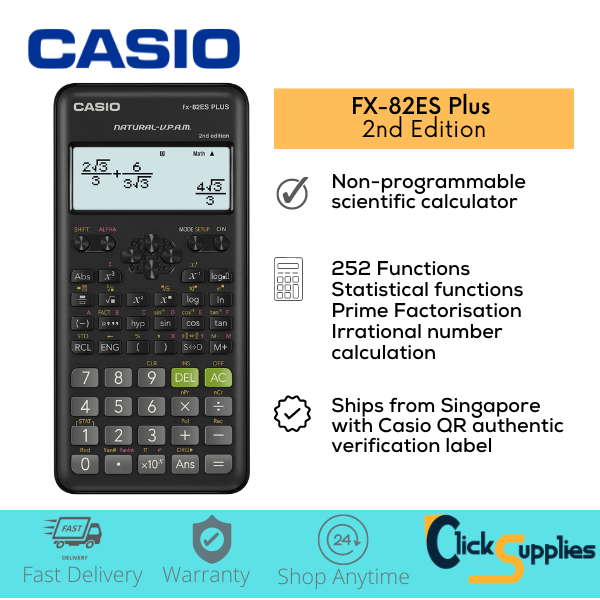 Casio FX-82ES Plus Scientific Calculator FX-82ES Plus | Lazada Singapore