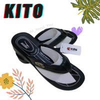 รองเท้าหูคีบ KITO กีโต้ สีดำ รุ่น UTGW0434 น้ำหนักเบา ใส่สบาย หนังPU นิ่ม ทนทาน ราคาถูก