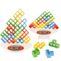 Puzzle 3D Block Tetris Balance Blocks Board Games Toy Educational Stacking High Building Block For Children