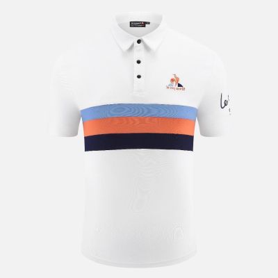 ✠☎ Lecoqsportif เสื้อโปโลลดราคาแบบแห้งเร็วสวมใส่สบายในช่วงซัมเมอร์