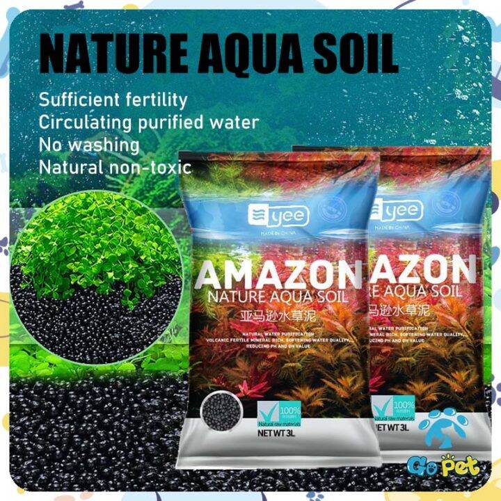 【0.5L 3L】Premium Aqua Soil for Aquascape FreshWater Purification