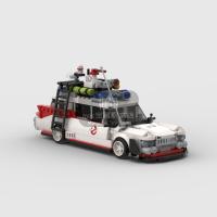 MOC The Mini Ghost Bustered ECTO-1 racing sports car Vehicle Speed Champion Racer Building Blocks Brick Creative Garage Toys Building Sets