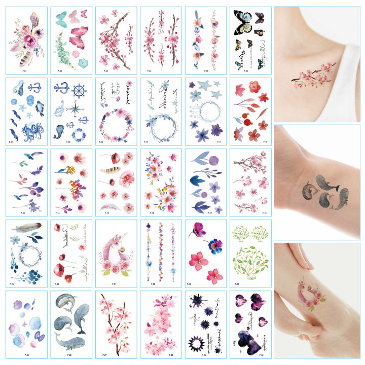 30-for-body-tattoo-arm-fake-stickers-kit-waterproof-various-sexy-pieces-set