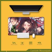 Nezuko Mousepad Extension แผ่นรองเมาส์น่ารัก 600x300 แผ่นรองเมาส์เกมมิ่งขนาดใหญ่ แผ่นรองเมาส์ Nezuko