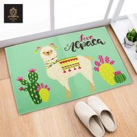 พรหมเช็ดเท้ามินิมอล พรหมเช็ดเท้าดักฝุ่น พรมเช็ดเท้าลาย ALPACA มีสีให้เลือก พรหมเช็ดเท้าซับน้ำ