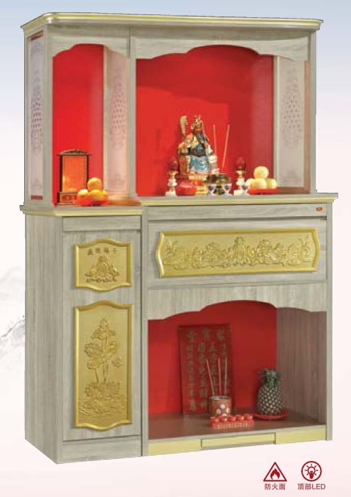 Full Solid Wood Chinese Feng Shui Prayer Altar Table Praying Cabinet ...