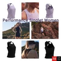 Compressport เสื้อวิ่งแขนกุด ผู้หญิง PERFORMANCE SINGLET Women 39g เบา กระชับ แฟชั่น