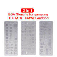 อุปกรณ์เทปกาวสำหรับซ่อมโทรศัพท์3ชิ้นลายฉลุ Bga สากลสำหรับ Samsung Htc Huawei Mtk ให้ความร้อนโดยตรงแผ่นฉลุรีบอล Bga