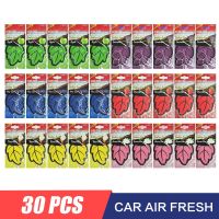 【DT】  hot30PCS Car Air Freshener Natural scented tea paper Auto Hanging Vanilla perfume fragrance Leaf Shape car accessories interior