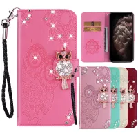 Flip Glitter Leather Wallet Case for Samsung Galaxy A14 A52S A13 A12 A32 A33 A53 A22 S23 S21 S20 S22 Plus Note20 Ultra Owl Cover