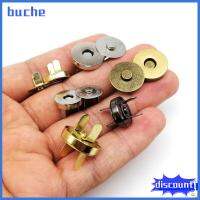 BUCHE 10 Sets ไม่จำเป็นต้องเย็บ กระเป๋าหัวเข็มขัด ตัวล็อคปิด การดูดซับอัตโนมัติ สแนปแม่เหล็ก โลหะสำหรับตกแต่ง 14มม. 18มม. ปุ่มกระเป๋า กระเป๋าถือกระเป๋าหนังสะพายไหล่