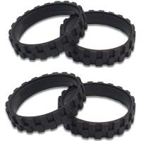 Tires for IROBOT ROOMBA Wheels Series 500, 600, 700, 800 and 900, Anti-Slip, Great Adhesion and Easy Assembly 4 Pack