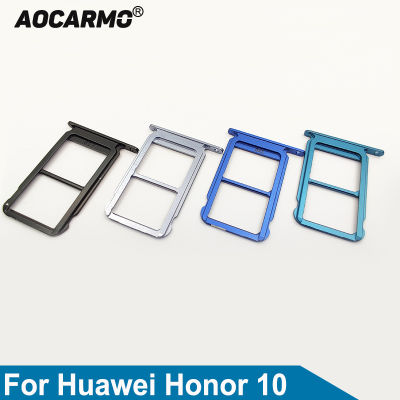 Aocarmo สำหรับ Huawei Honor 10 COL-AL10 Honor10 Lite สีดำ/สีเทา/สีฟ้า/สีม่วง SD MicroSD ผู้ถือ NANO SIM ถาดใส่การ์ด-fbgbxgfngfnfnx