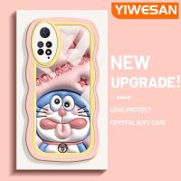 YIWESAN เคสสำหรับ Xiaomi Redmi Note 11 Pro Note 5G 11e Pro ลายการ์ตูนดาวโดราเอมอนสีชมพูเคสมือถือกันกระแทกแบบใสนิ่มเคสโปร่งใสลายกล้องถ่ายรูปที่สร้างสรรค์เคสซิลิกาเจลฝาครอบป้องกัน