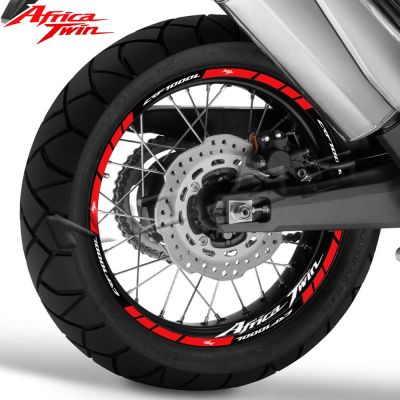 For Honda Africa Twin CRF1000L crf 1000 l Reflective Motorcycle Wheel Rim Decal Motocross Hub Tape Sticker Accessori Waterproof Wall Stickers Decals