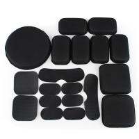 【LZ】 19Pcs/Set Thick Outdoor Gear Helmet Accessory Sponge Pad Tactical Fast Helmet Inner EVA Cushion Pad with Hook Sticker