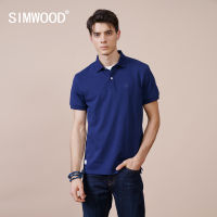 SIMWOOD 2022ฤดูร้อนโลโก้เย็บปักถักร้อยเสื้อโปโลผู้ชายผ้าฝ้าย100 ปกติพอดีสั้นท็อปส์ปกติพอดีเสื้อยืด SK120319