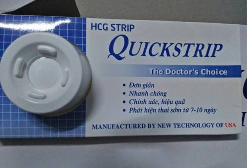 Thời gian đợi kết quả của que thử thai Quickstrip là bao lâu?