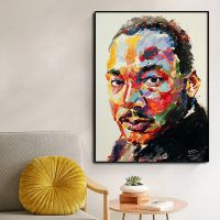 Martin Luther King Art ภาพวาดสีน้ำมันที่มีชื่อเสียง Portrait Home Decor โปสเตอร์และพิมพ์ภาพผนังศิลปะสำหรับห้องนั่งเล่น Liyanhong2