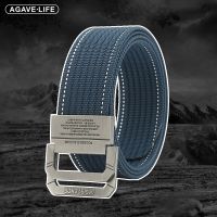 Outdoor Sport Men Military Tactical Woven Belt Hunting Double Rings Metal Slide Buckle Nylon Belt Quick Drying Jeans Accessories