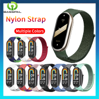 BassPal สายผ้าไนลอนสำหรับวง Xiaomi Mi 8ห่วงนาฬิกากีฬา Pulsera Correa Miband 8สายรัดข้อมือสร้อยข้อมือ