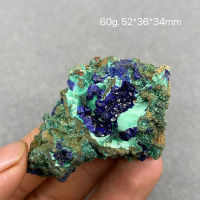 100 ธรรมชาติที่สวยงาม Azurite และ Malachite Symbiotic แร่ตัวอย่างคริสตัลหินและคริสตัลรักษาคริสตัล