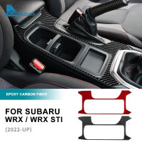 Airspeed ปลอกคอกันสุนัขเลียแผงถ้วยน้ำรถยนต์คาร์บอนไฟเบอร์แท้สำหรับ Subaru 22-23แผงที่รองแก้วกรอบสติ๊กเกอร์สติกเกอร์แผงเบรกมือตัวคลุมเกียร์อุปกรณ์ประดับตกแต่งตกแต่งภายใน