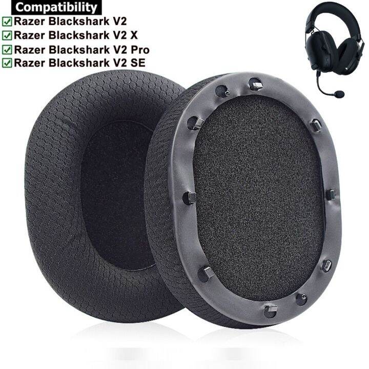 2023 Mesh Fabric Memory Foam Ear Pads For Razer Blackshark V2 Pro V2X ...