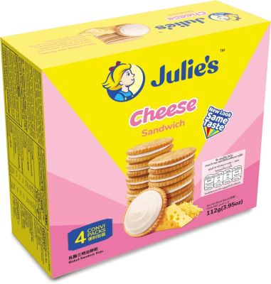 🧀 Julies Cheese Sandwich | จูลี่ส์ ขนมปังกรอบ แซนด์วิชสอดไส้ชีส 112 กรัม