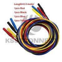 คุณภาพสูง High Length 4mm TL320 on test Quality leads 2.0M 13AWG straight flexible both Plug silicone ends