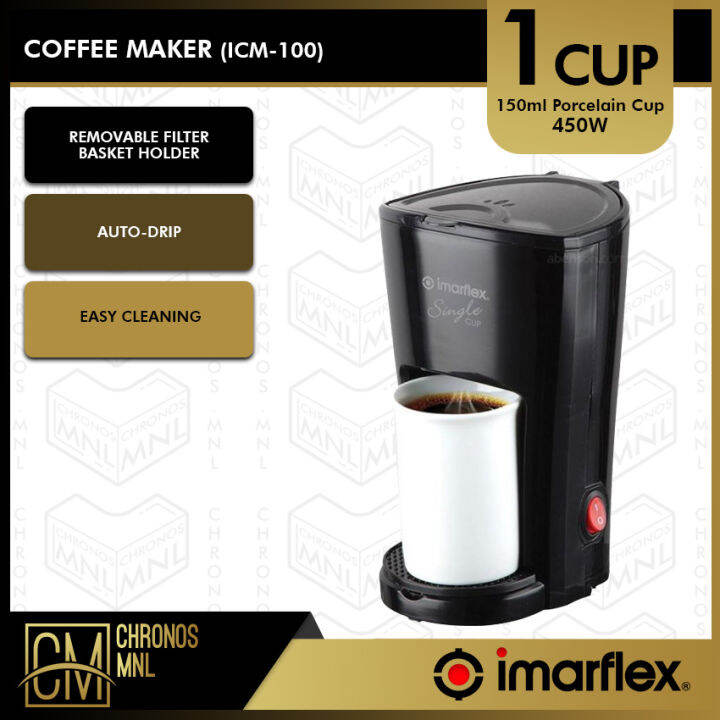 Chronos Imarflex ICM100 Single Cup Coffee Maker Black Lazada PH